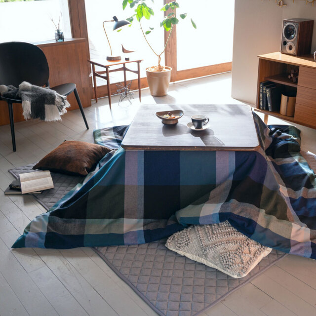 ノクターン/ネイビー　こたつ布団カバー