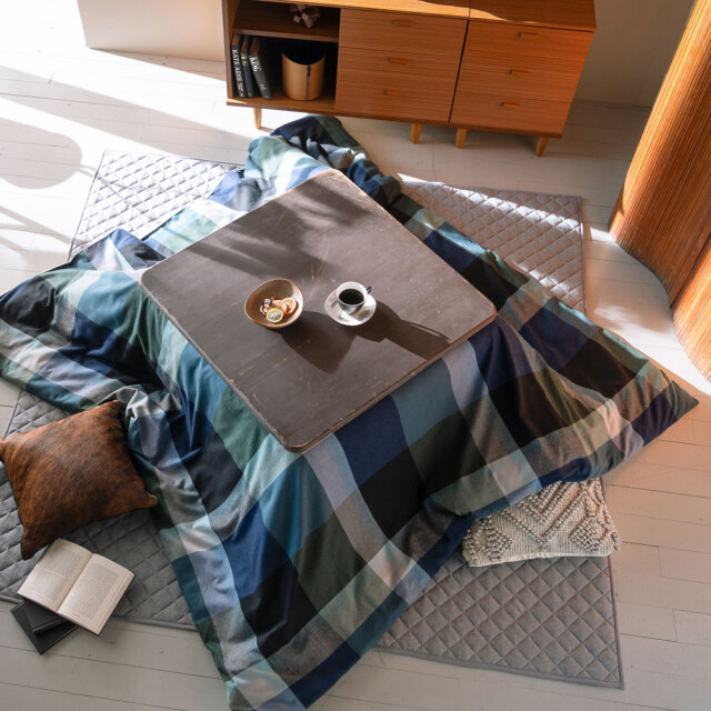 ノクターン/ネイビー　こたつ布団カバー