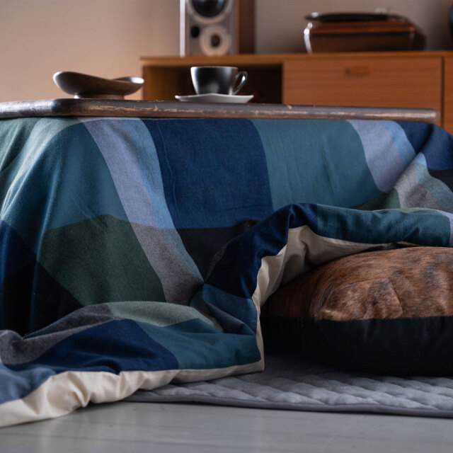 ノクターン/ネイビー　こたつ布団カバー