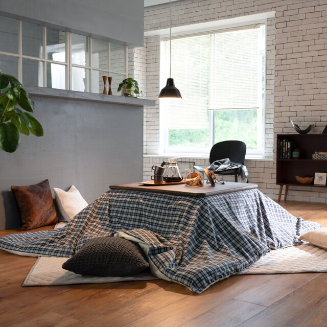 グラニット/グレイ　こたつ布団カバー