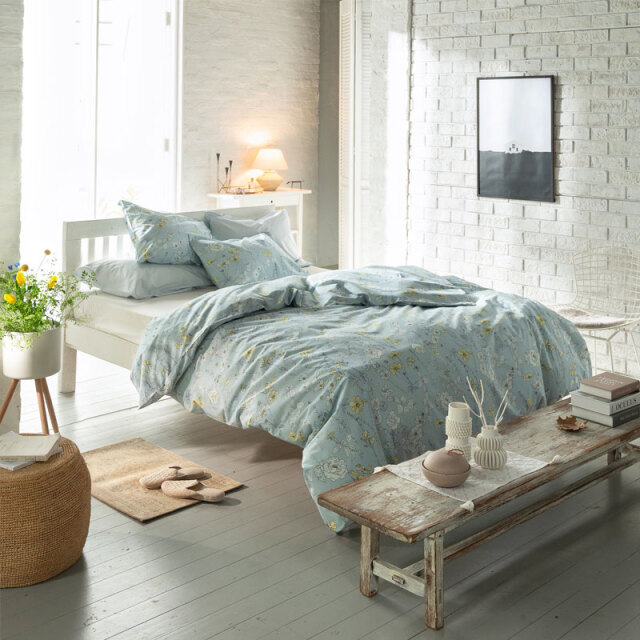 ブルーム/ブルー　掛け布団カバー