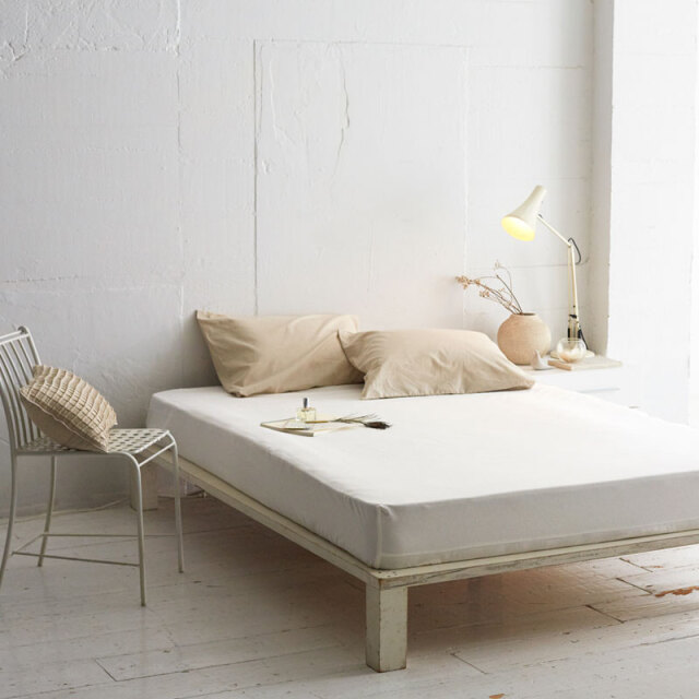 Fab the Home】リネンミックス ワンウォッシュ/ホワイト ボックス