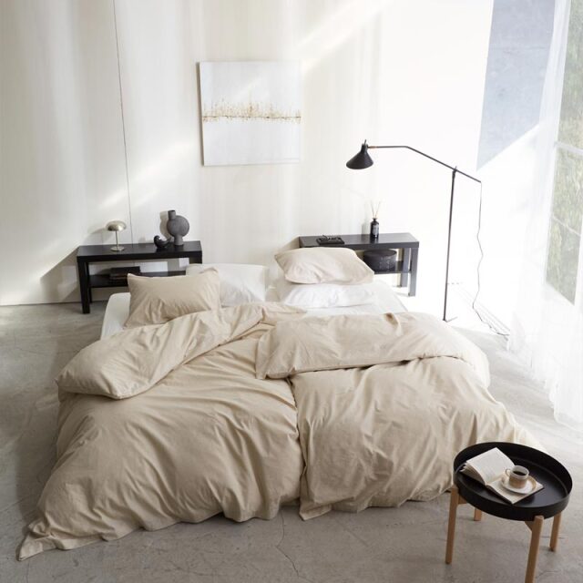 Fab the Home】リネンミックス ワンウォッシュ/ナチュラル 掛け布団