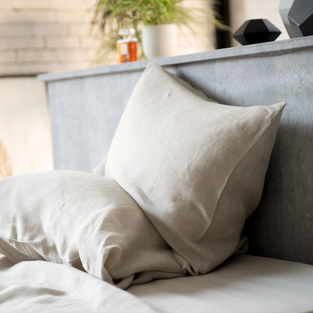 Fab the Home】ファインリネン ワンウォッシュ 枕カバー 43×63cm用