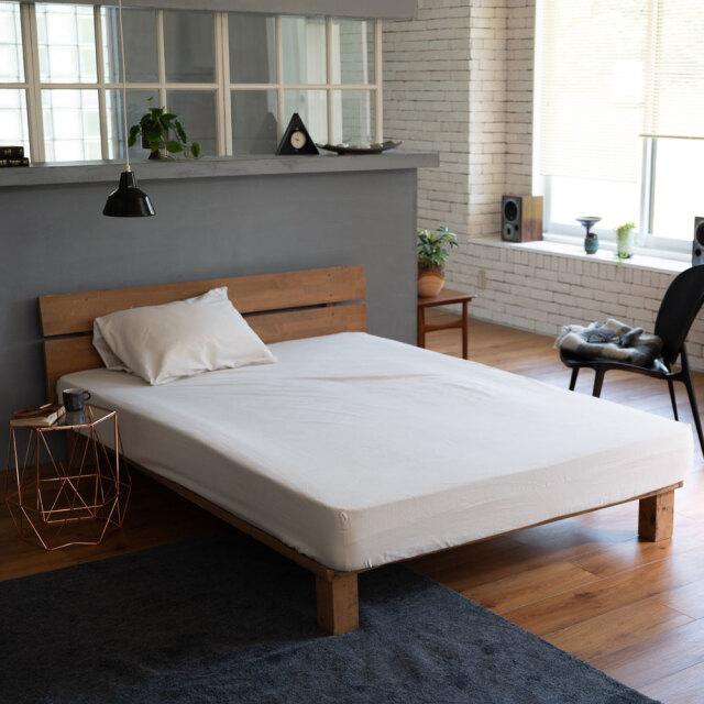 コットンビエラ/ストーン　ボックスシーツ