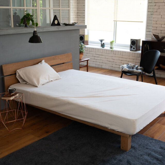 コットンビエラ/ストーン　ボックスシーツ