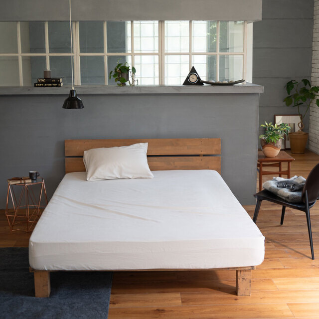 コットンビエラ/ストーン　ボックスシーツ