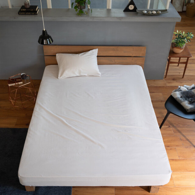 コットンビエラ/ストーン　ボックスシーツ