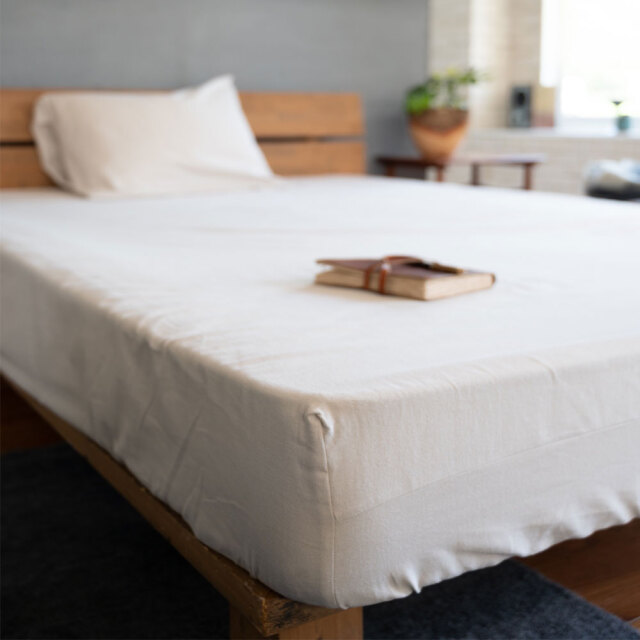 コットンビエラ/ストーン　ボックスシーツ