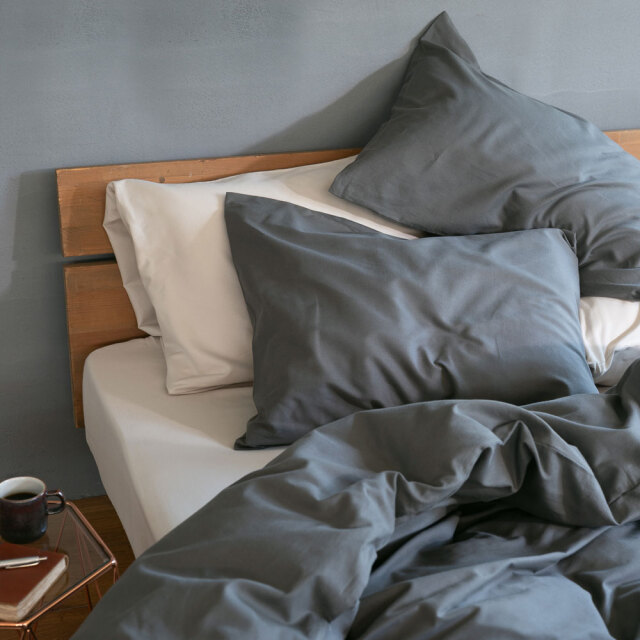 コットンビエラ/アッシュグレイ　枕カバー