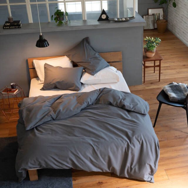 コットンビエラ/アッシュグレイ　掛け布団カバー
