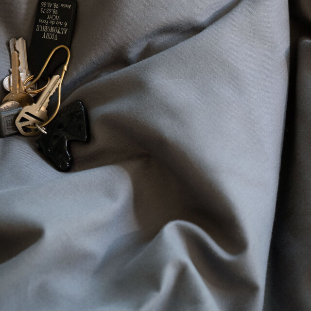 コットンビエラ/アッシュグレイ　生地感