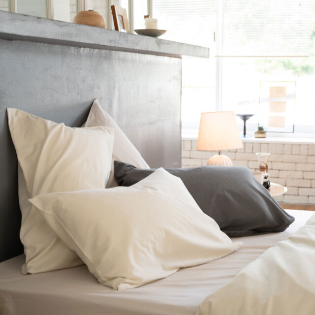 コットンビエラ/ミルク　枕カバー