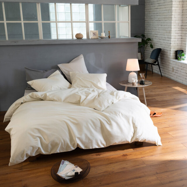 コットンビエラ/ミルク　掛け布団カバー