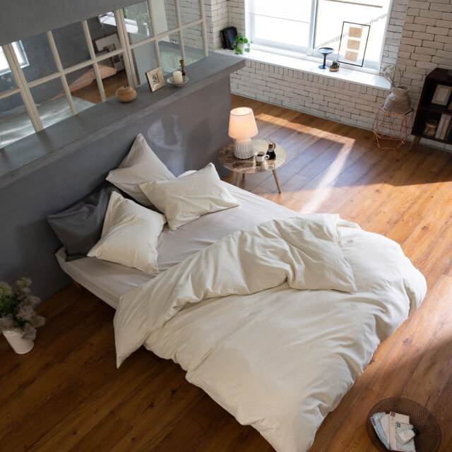 コットンビエラ/ミルク　掛け布団カバー