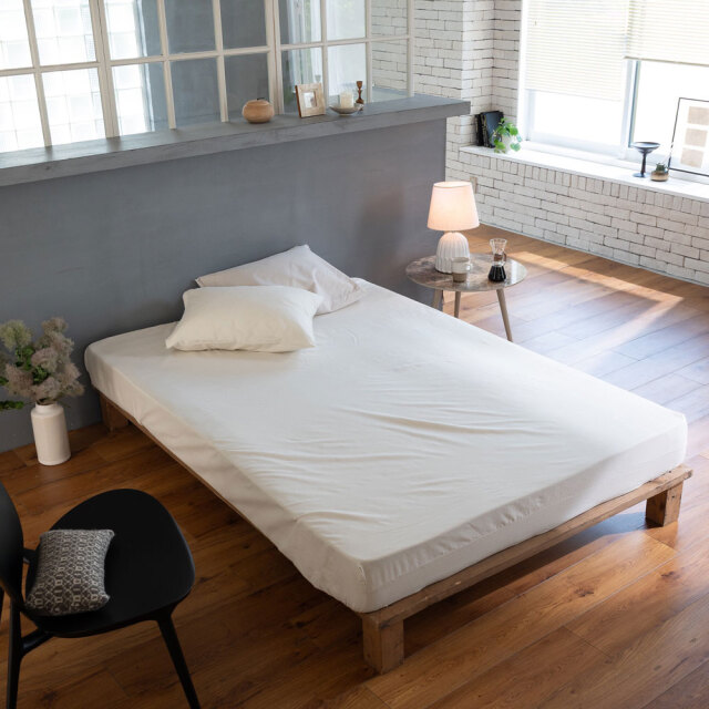 コットンビエラ/ミルク　ボックスシーツ