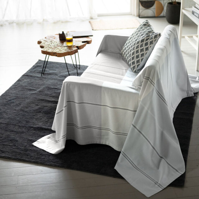 ベッドカヴァー　　マルチカヴァー Fab the Home】ヴィスタ/グレイ マルチカバー 210×210cm ソファカバー