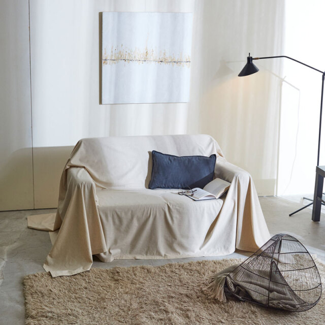 Fab the Home】リネンミックス ワンウォッシュ/ナチュラル マルチ