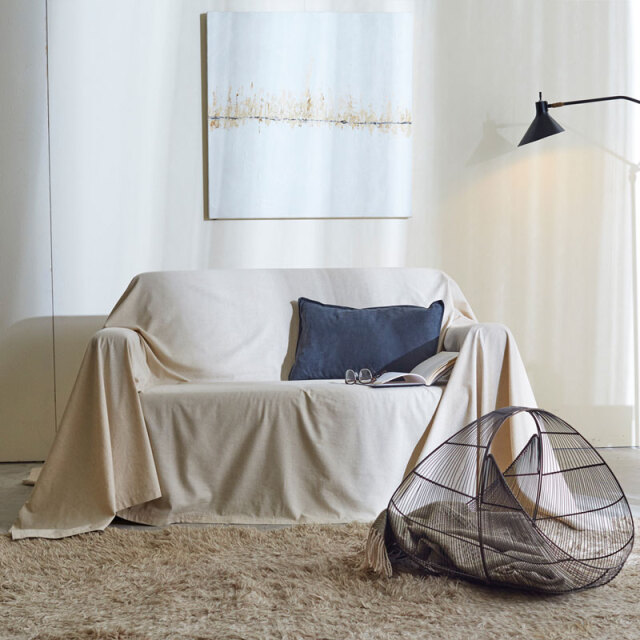 Fab the Home】リネンミックス ワンウォッシュ/ナチュラル マルチ