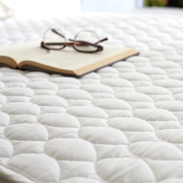 リネンミックスone-wash/ホワイト　パッドシーツ