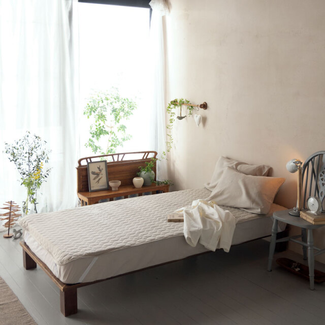 Fab the Home】ファインリネン ワンウォッシュ 敷きパッド