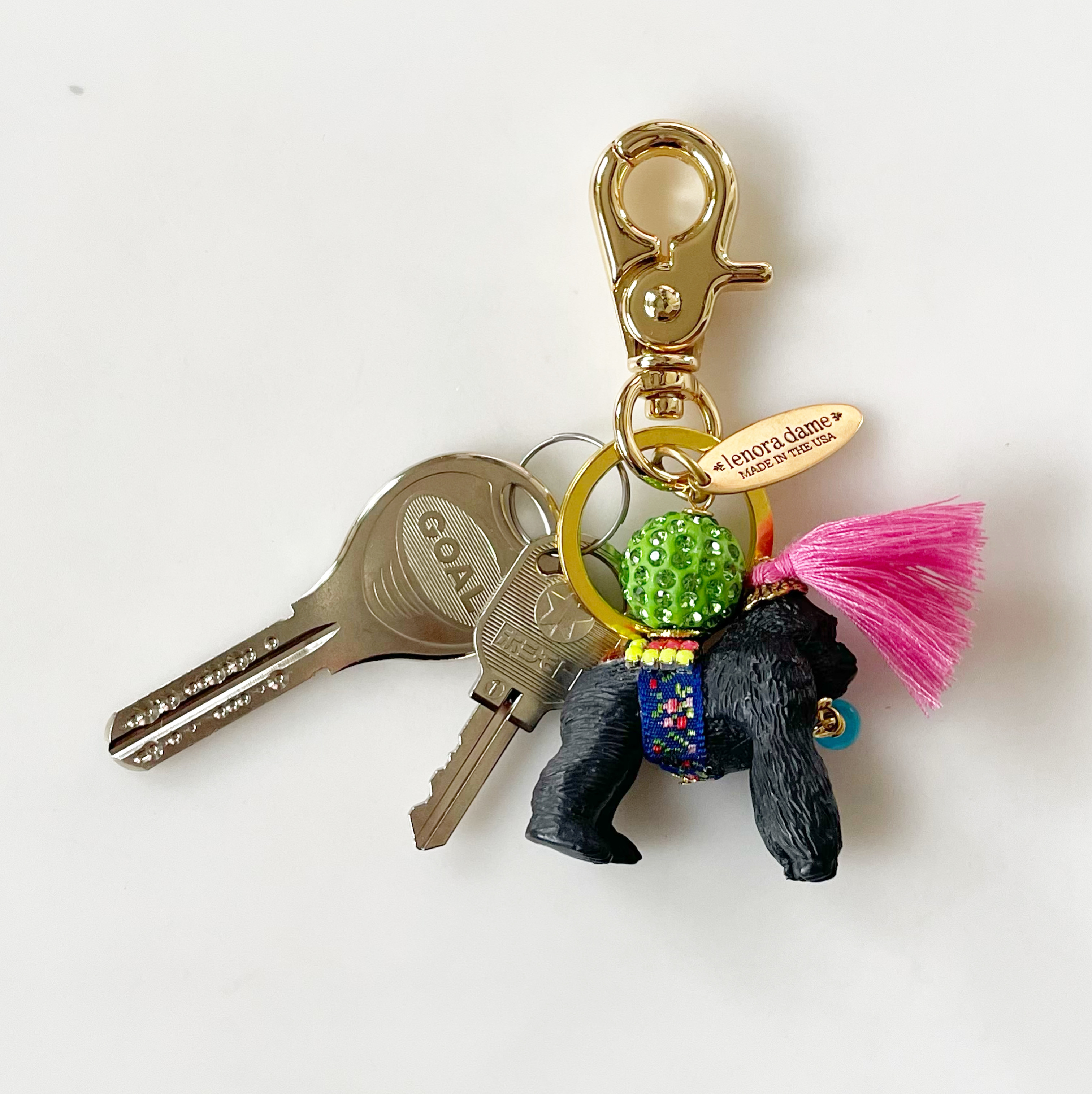 【初入荷】lenora dame/Gorilla Keychain /ゴリラ モチーフ バッグチャームキーホルダー