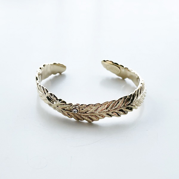 gren/feather bangle/GLD