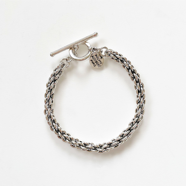 【再入荷】PHILIPPE AUDIBERT/Hansel chain bracelet, brass silver color,