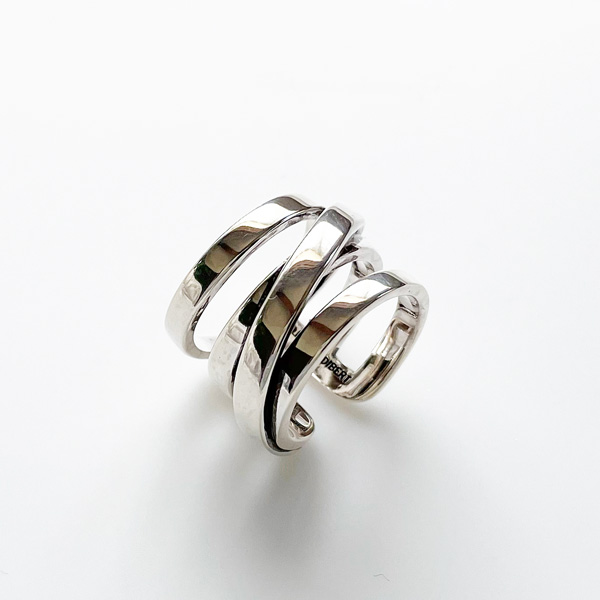 【再入荷】PHILIPPE AUDIBERT/Right ring large, brass silver color