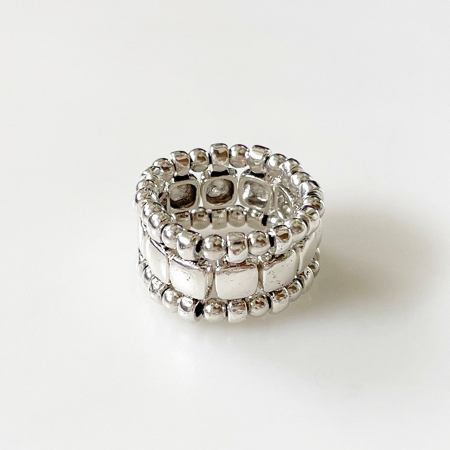 【予約販売】(8月01日発送スタート予定) PHILIPPE AUDIBERT/Box ring, pewter silver plated,