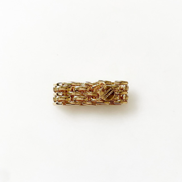 ★予約販売★(7月18日発送スタート予定)PHILIPPE AUDIBERT/Miller chain ring brass "S" Light gold