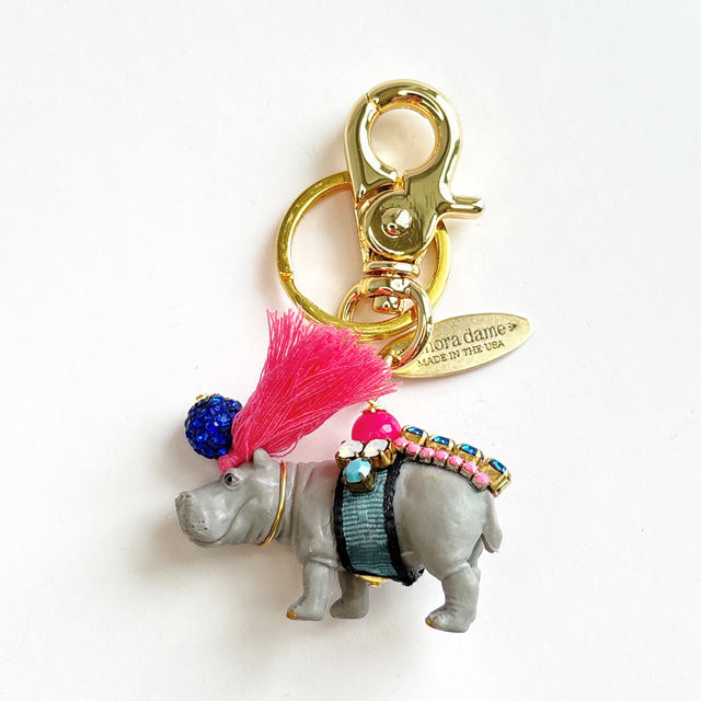 【予約販売：2025年7月末～8月初旬 発送予定】★締め切り06/16（月）lenora dame/Hippo Keychain /かば モチーフ バッグチャームキーホルダー