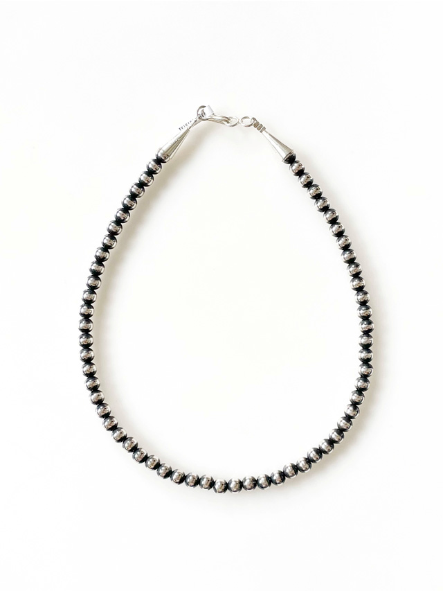 【初入荷】ERICKA NICOLAS BEGAY/Navajo Oxidized Pearl Necklace 6mm 40cm