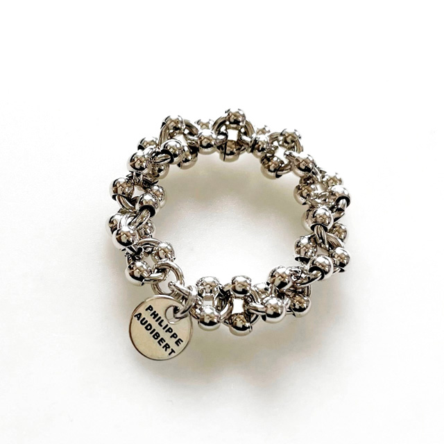 PHILIPPE AUDIBERT通販｜Totem chain ring M brass silver plated,
