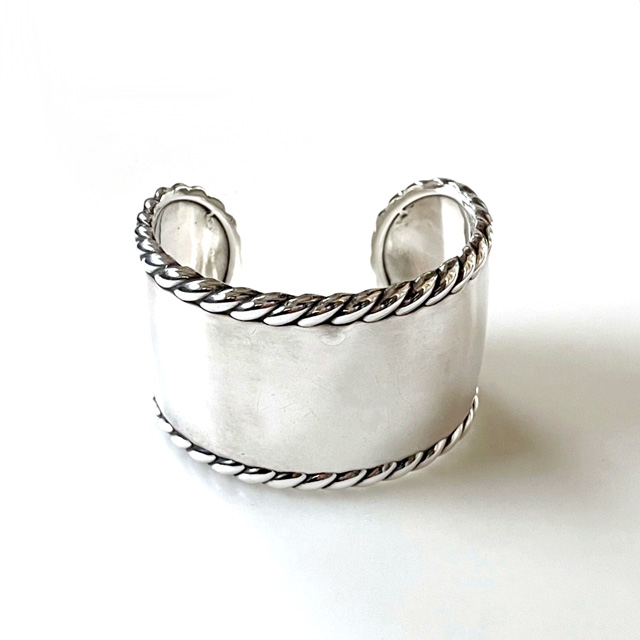 【予約販売】7月後半入荷予定／PHILIPPE AUDIBERT/Cesar Wide Braided Bracelet brass silver color,