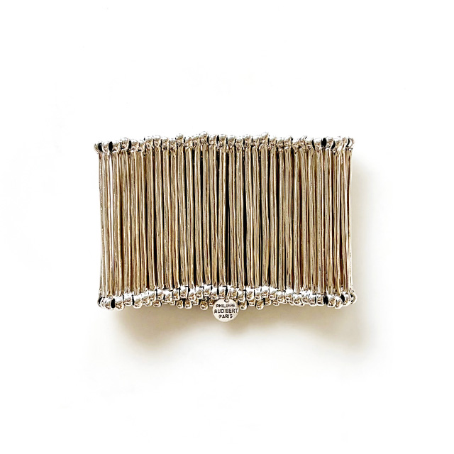 PHILIPPE AUDIBERT/Olympia gm cuff, pewter silver plated,