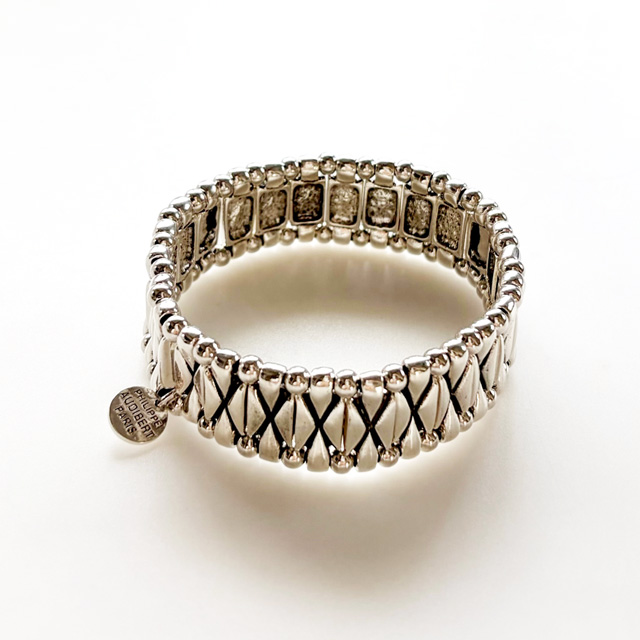 PHILIPPE AUDIBERT/Alester bracelet, pewter silver plated,
