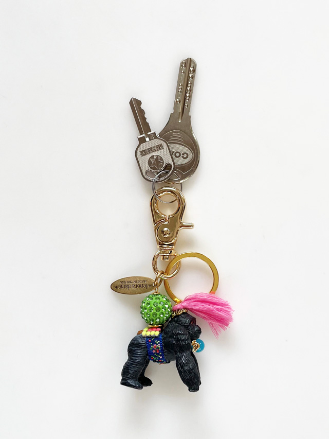 【初入荷】lenora dame/Gorilla Keychain /ゴリラ モチーフ バッグチャームキーホルダー