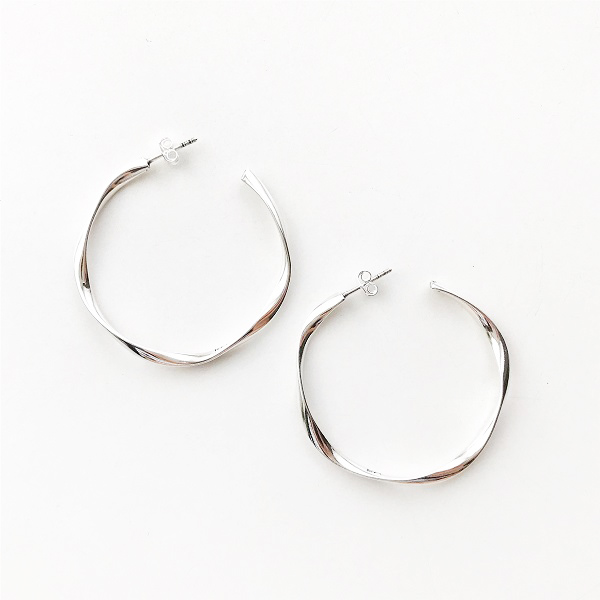 【再入荷】PHILIPPE AUDIBERT/Charlee earring M brass silver color,