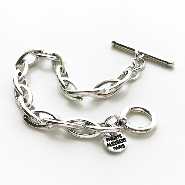 【再入荷】 PHILIPPE AUDIBERT/Elton bracelet, brass silver color, 【再入荷】 PHILIPPE AUDIBERT/Elton bracelet, brass silver color,