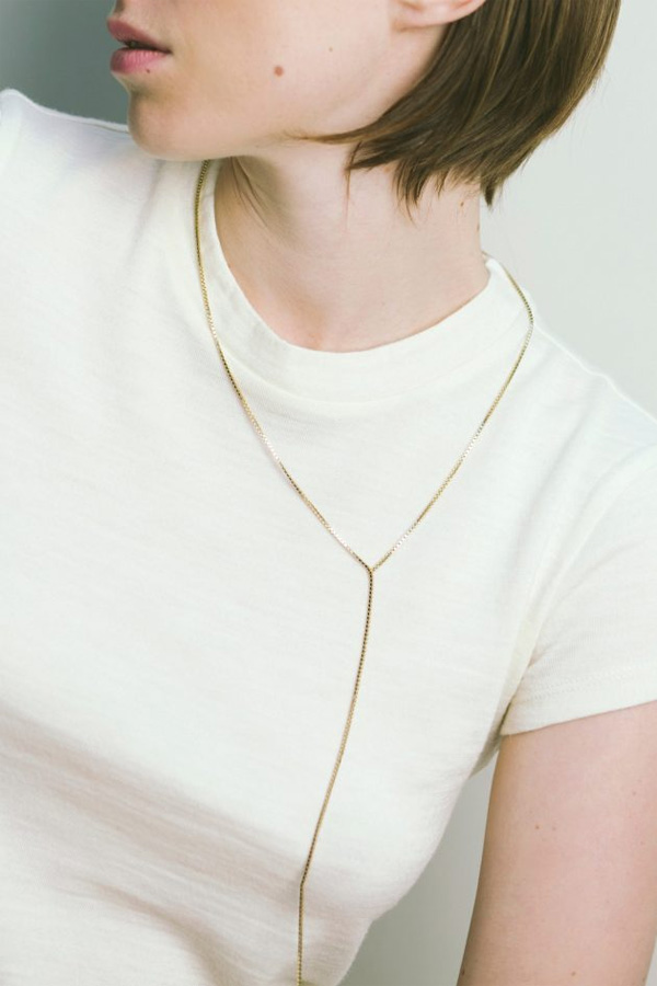 Saskia Diez/Fringe Necklace No1 75cm 925 Ag Warm Gold