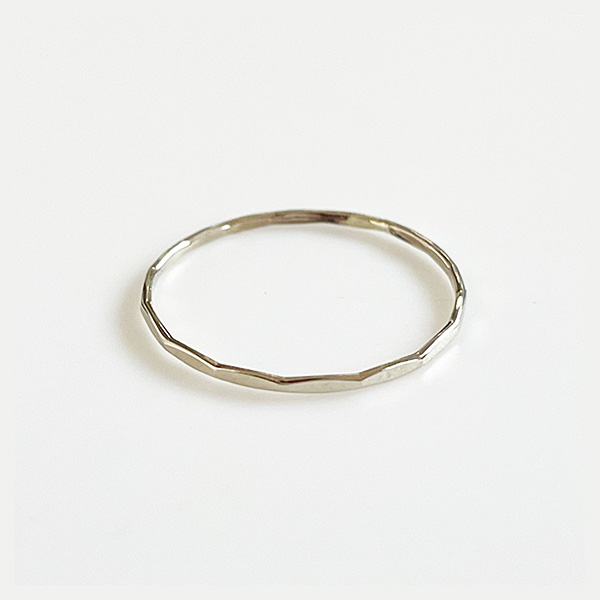 MELISSA JOY MANNING/14K white gold solid ring size06 (日本サイズ約11号）