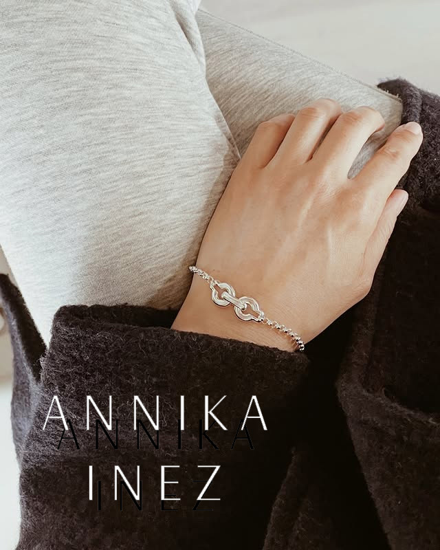 ANNIKA INEZ/Ample Clasp Bracelet, Lrg in Silver