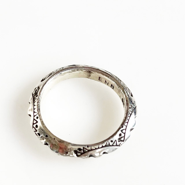 ERICKA NICOLAS BEGAY通販｜Navajo Stamp Ring SVRG TA ST #07
