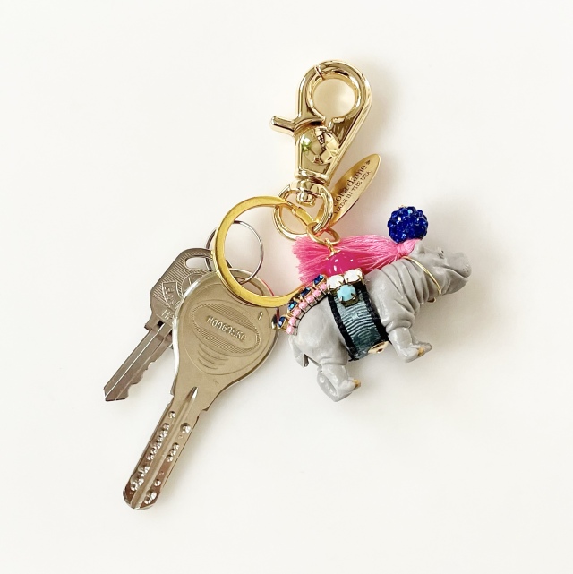 【再入荷】lenora dame/Hippo Keychain /かば モチーフ バッグチャームキーホルダー