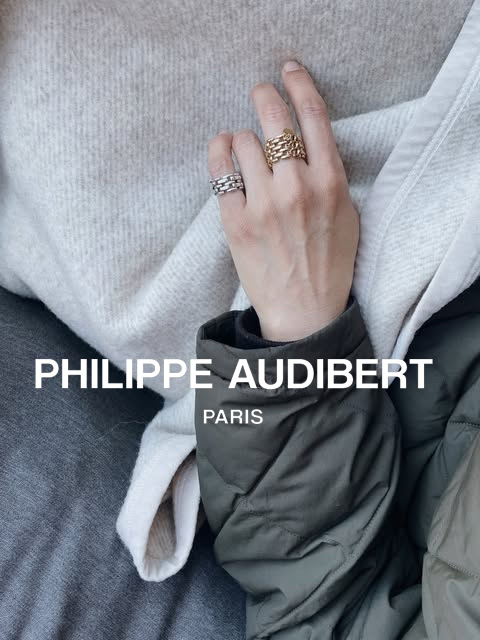 【再入荷】PHILIPPE AUDIBERT/Miller chain ring brass "S" silver plated,