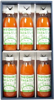 南風農園 nikonikoにんじんジュース ギフト化粧箱入り (2.1L/350ml×6本) [青森県産] | 自然栽培