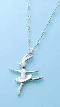 ウサギバレリーナ・ネックレス（パール・スペンサー）