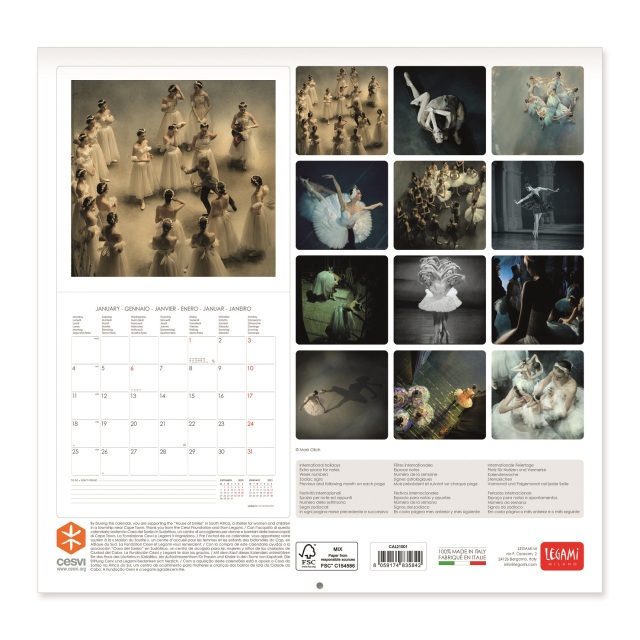 直輸入バレエ カレンダー Mark Olich Wall Calendar