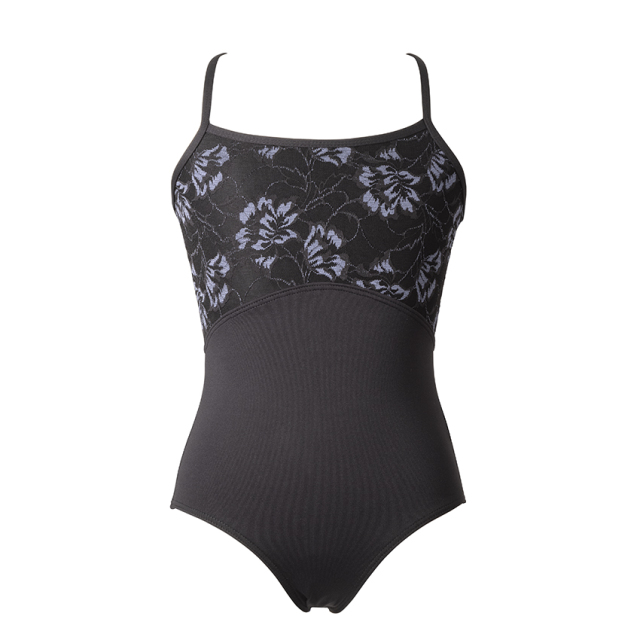 【新品】LULLI ブラックレオタード　L　メッシュ　バレエショップFAIRY 新品】LULLI ブラックレオタード L メッシュ バレエショップ